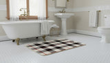 Black and Red Plaid Memory Foam Bath Mat