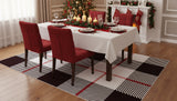 Black and Red Plaid Vinyl Mat