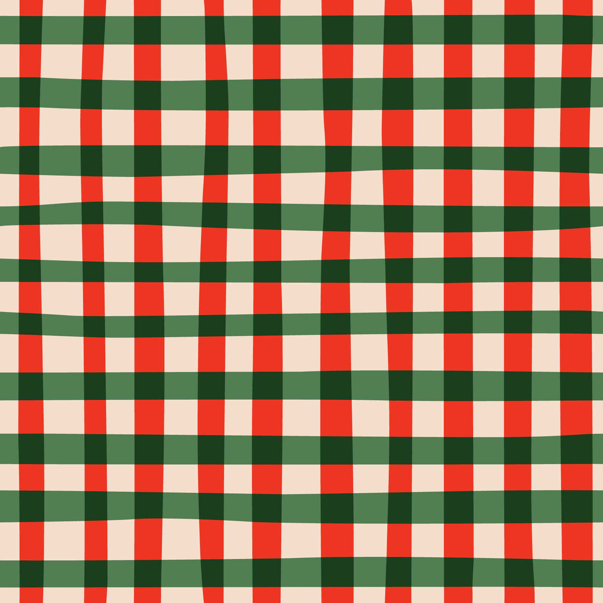 Candy Cane Plaid Vinyl Mat