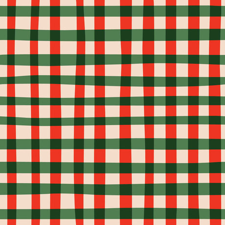 Candy Cane Plaid Vinyl Mat