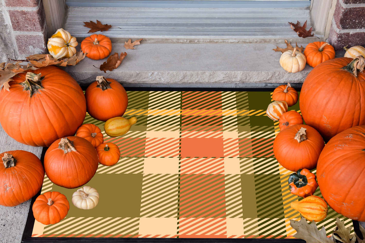 Fall Plaid Entry Mat
