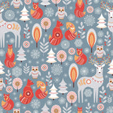 Folklore Animals Memory Foam Bath Mat