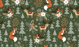 Holiday Forest Animals Memory Foam Bath Mat