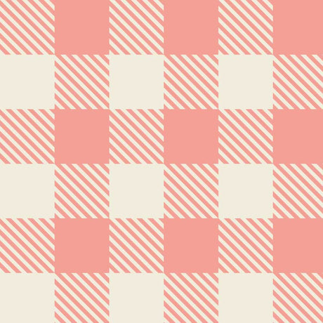 Pink Plaid Vinyl Entry Mat