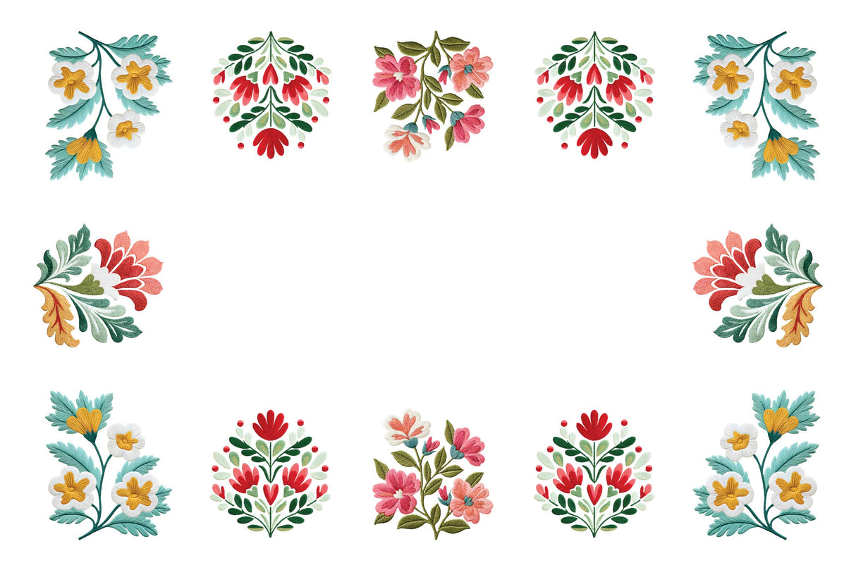Retro Flower Garden Memory Foam Bath Mat