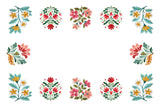 Retro Flower Garden Memory Foam Bath Mat