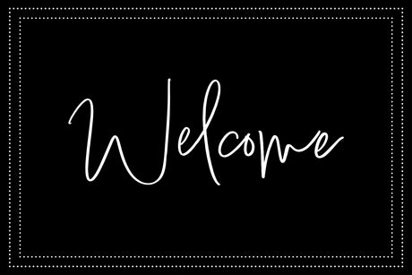 Black Exterior Welcome Mat
