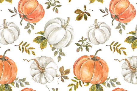 White Pumpkins Entry Mat