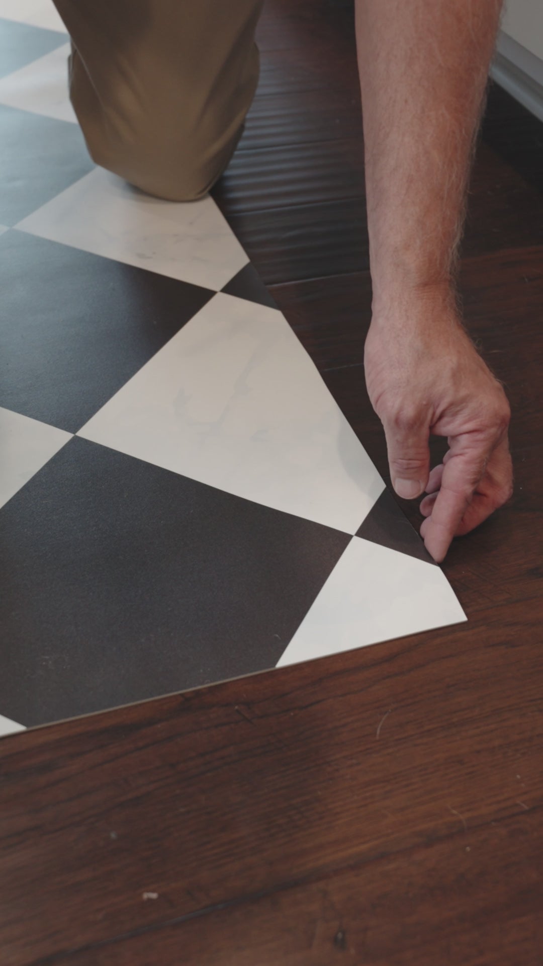 Marble Checkerboard Vinyl Mat