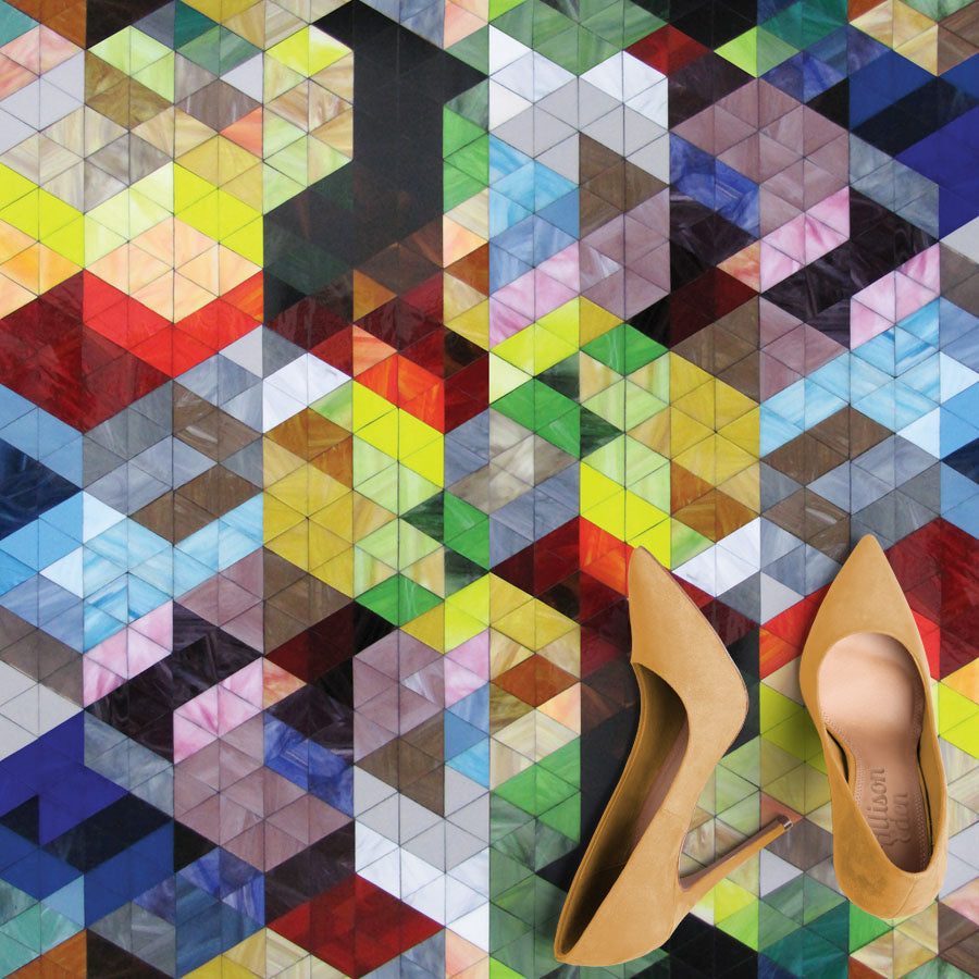 Triangle Glass Floor Mats | Graphic Image Mats