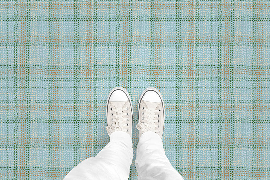 Dotted Plaid (P1180) Custom Printed Vinyl Flooring Design