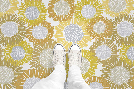 Sunflowers (P1223) Custom Printed Vinyl Flooring Design