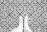Bamboo Garden Trellis (P1225) Custom Printed Vinyl Flooring Design