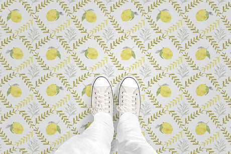 Lemon Tile (P1387) Custom Printed Vinyl Flooring Design