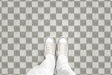 Ikat Check (P1471) Custom Printed Vinyl Flooring Design
