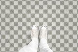 Ikat Check (P1471) Custom Printed Vinyl Flooring Design