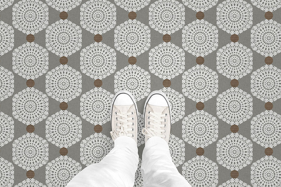 Lace Hexagon (P1564) Custom Printed Vinyl Flooring Design