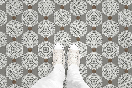 Lace Hexagon (P1564) Custom Printed Vinyl Flooring Design