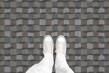 Check Stripe (P1571) Custom Printed Vinyl Flooring Design