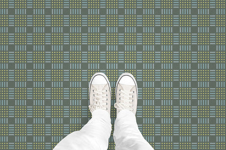 Modern Plaid (P1638) Custom Printed Vinyl Flooring Design