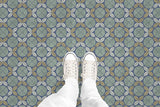 Leaf Ensconced Circle (P1639) Custom Printed Vinyl Flooring Design