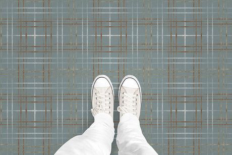 Painterly Plaid (P1644) Custom Printed Vinyl Flooring Design