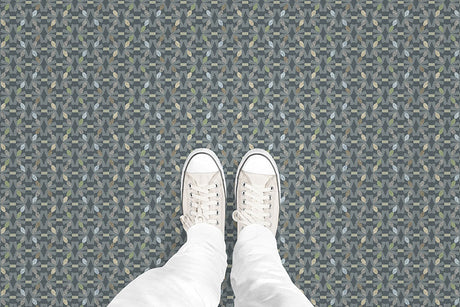 Stylized Starburst (P1649) Custom Printed Vinyl Flooring Design