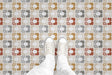 Retro Rectangles Museum LA (P1677) Custom Printed Vinyl Flooring Design