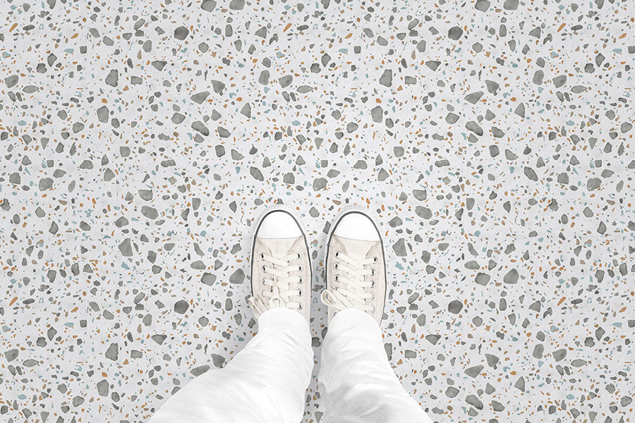 Glass Terrazzo (P1707) Custom Printed Vinyl Flooring Design