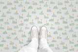 Birds on Clouds (P215) Custom Printed Vinyl Flooring Design
