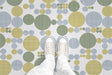 Stitched Circles (P223) Custom Printed Vinyl Flooring Design