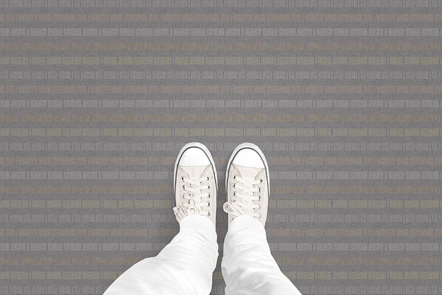 Stripe Dots (P364) Custom Printed Vinyl Flooring Design