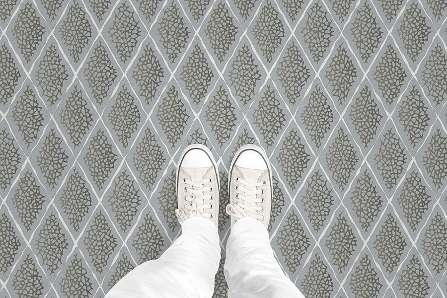 Coral Reef Diamond (P385) Custom Printed Vinyl Flooring Design