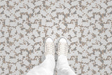 Modern Floral Outline (P40) Custom Printed Vinyl Flooring Design