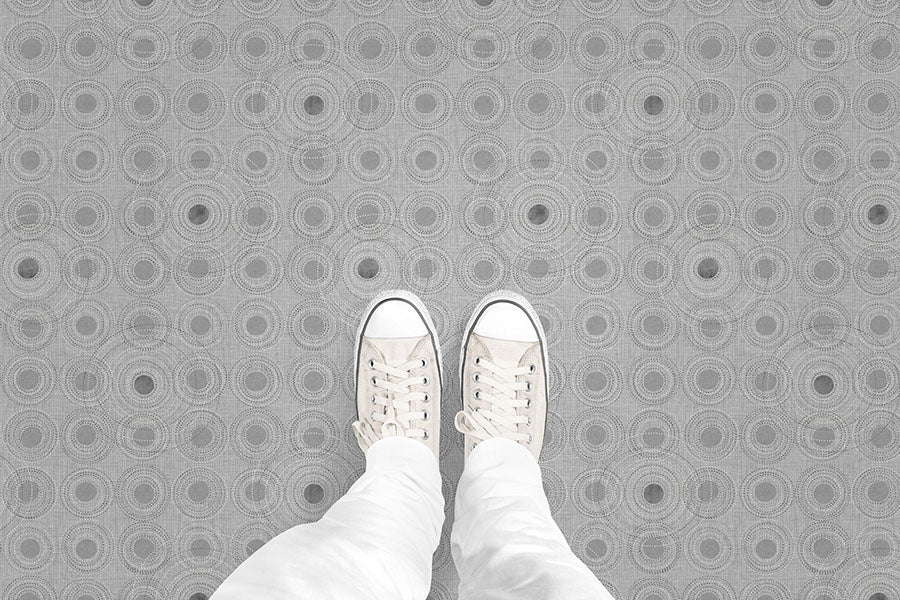 Stitched Circles (P440) Custom Printed Vinyl Flooring Design