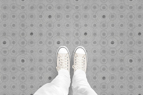 Stitched Circles (P440) Custom Printed Vinyl Flooring Design