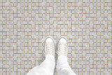 Modern Tartan (P460) Custom Printed Vinyl Flooring Design