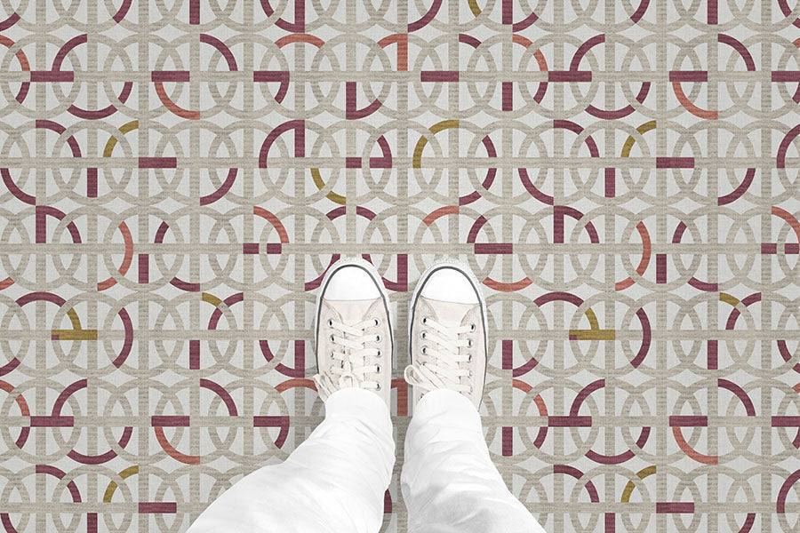 Greek Interlace (P487) Custom Printed Vinyl Flooring Design