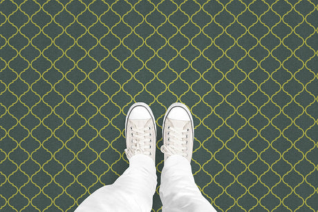 Neon Quatrefoil Tile (P695) Custom Printed Vinyl Flooring Design