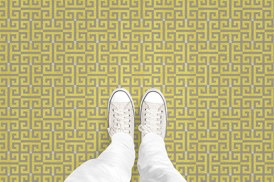 Greek Key (P716) Custom Printed Vinyl Flooring Design