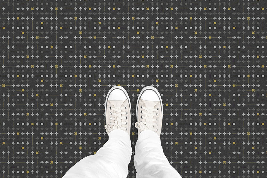 Retro Starburst (P759) Custom Printed Vinyl Flooring Design