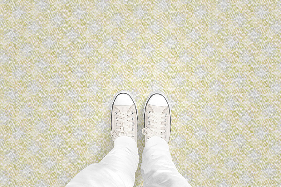 Stitch Circle Overlay (P937) Custom Printed Vinyl Flooring Design