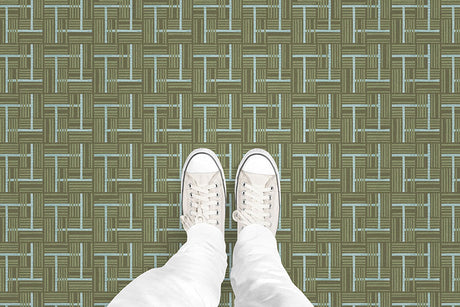 Overlapping Plaid (P958) Custom Printed Vinyl Flooring Design