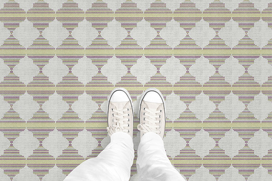 Mini Mosaic Ogee (P985) Custom Printed Vinyl Flooring Design
