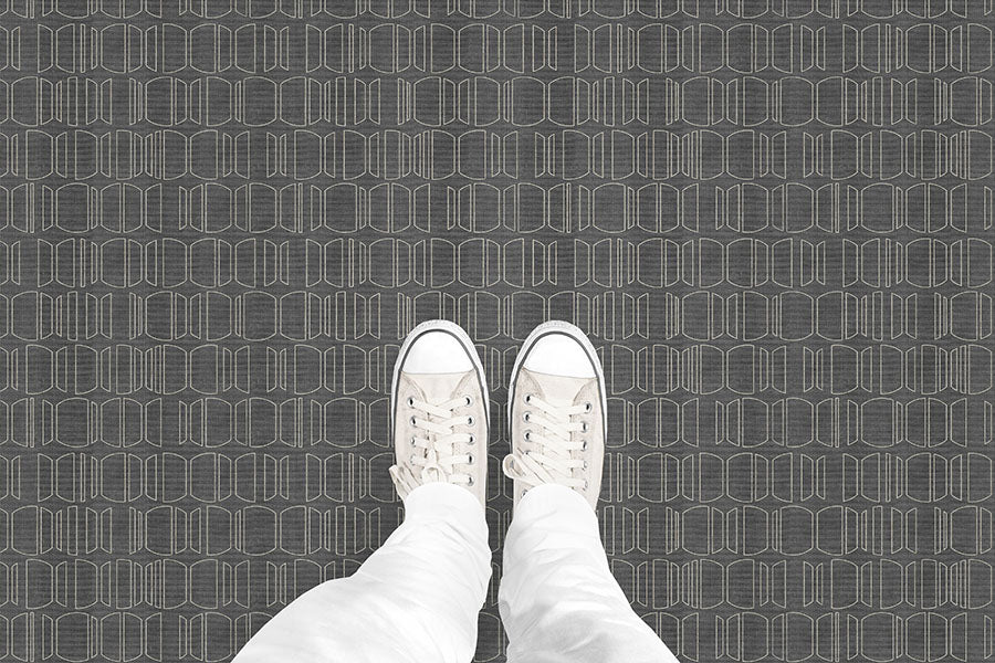 Line Drawing (P993) Custom Printed Vinyl Flooring Design