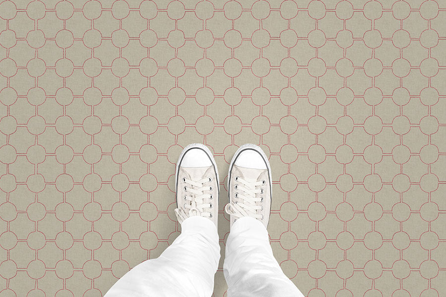Drawn Circles (P998) Custom Printed Vinyl Flooring Design