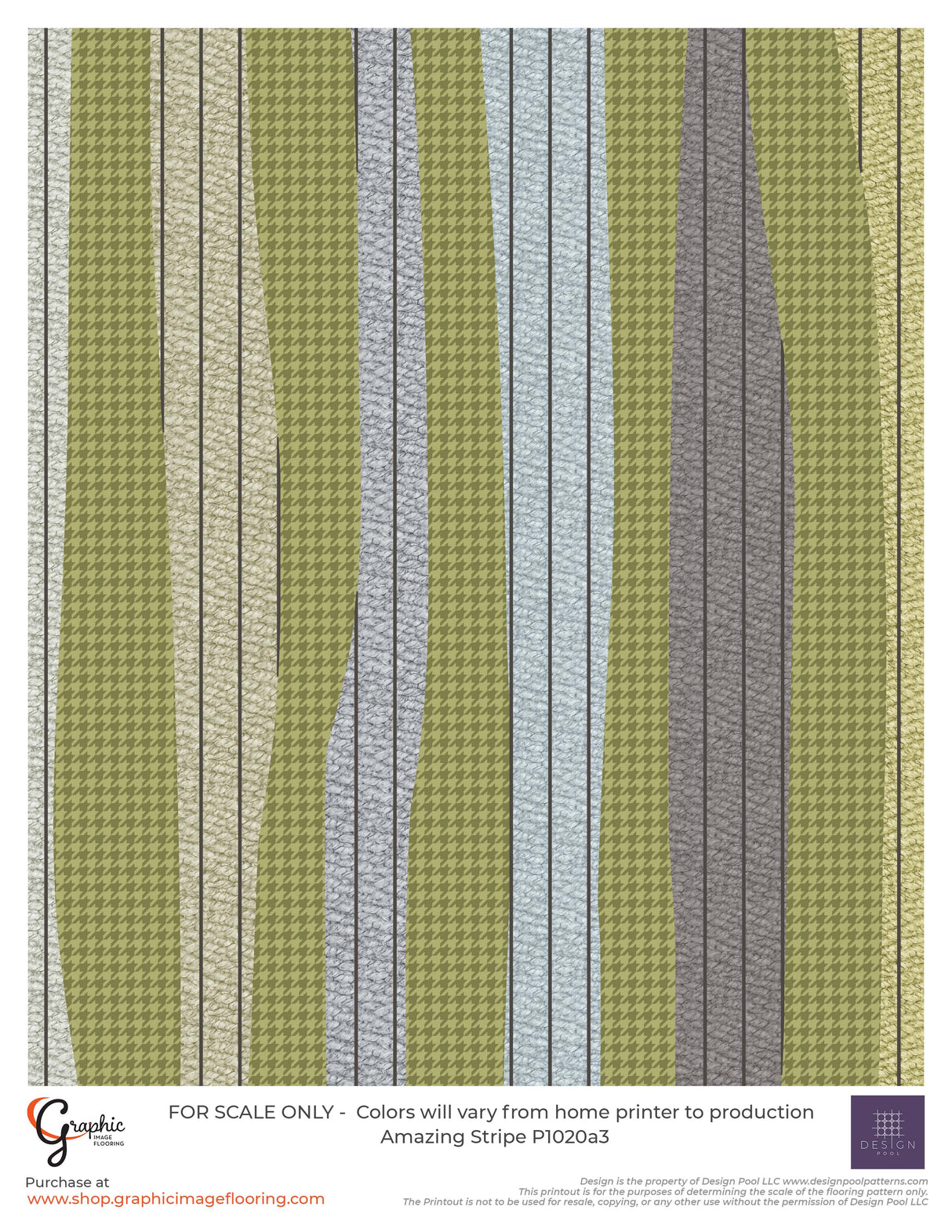 Amazing Stripe (P1020) Custom Printed Vinyl Flooring Design