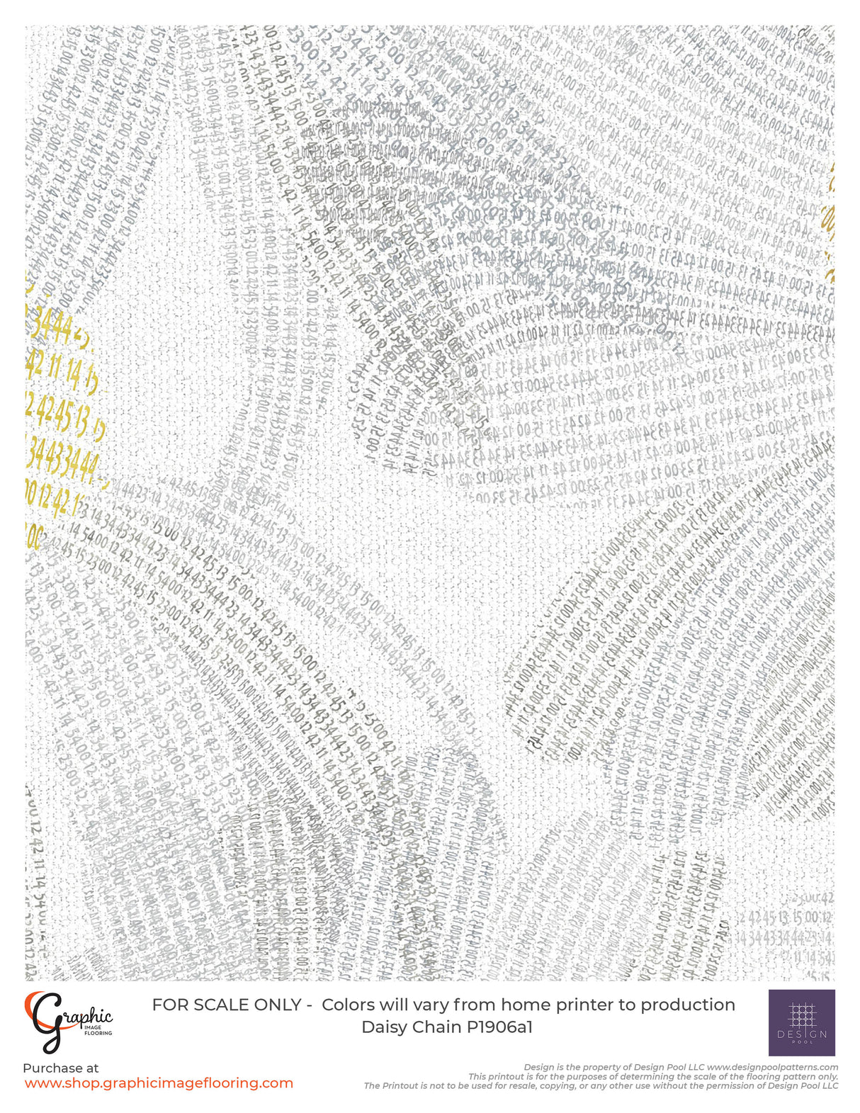 Daisy Chain (P1906) Custom Printed Vinyl Flooring Design