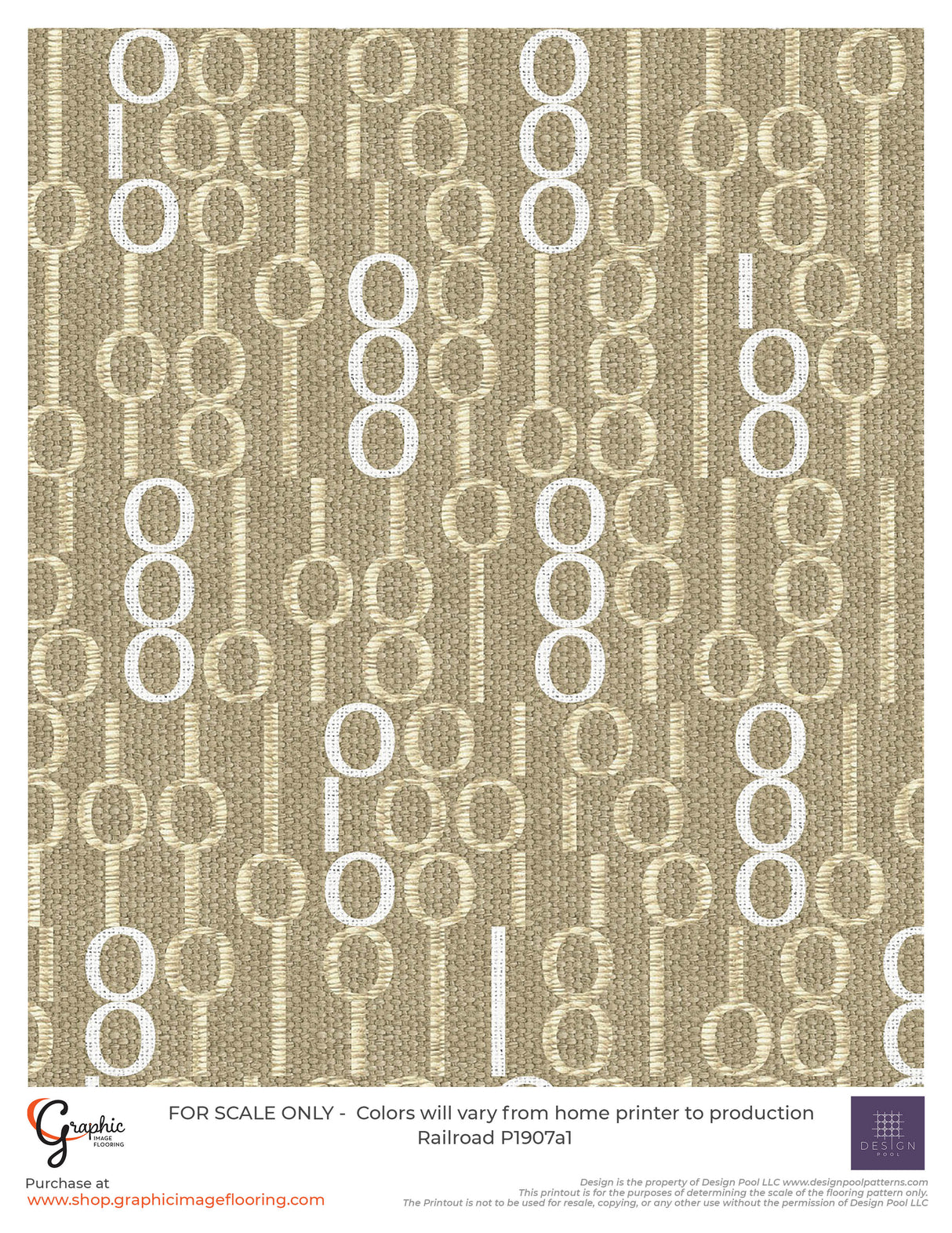 Railroad (P1907) Custom Printed Vinyl Flooring Design