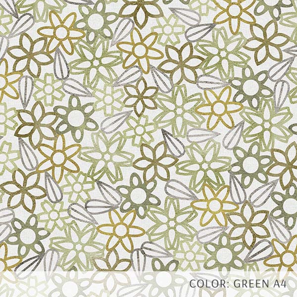 Floral Lace with Leaves (P389) Custom Printed Vinyl Flooring Design